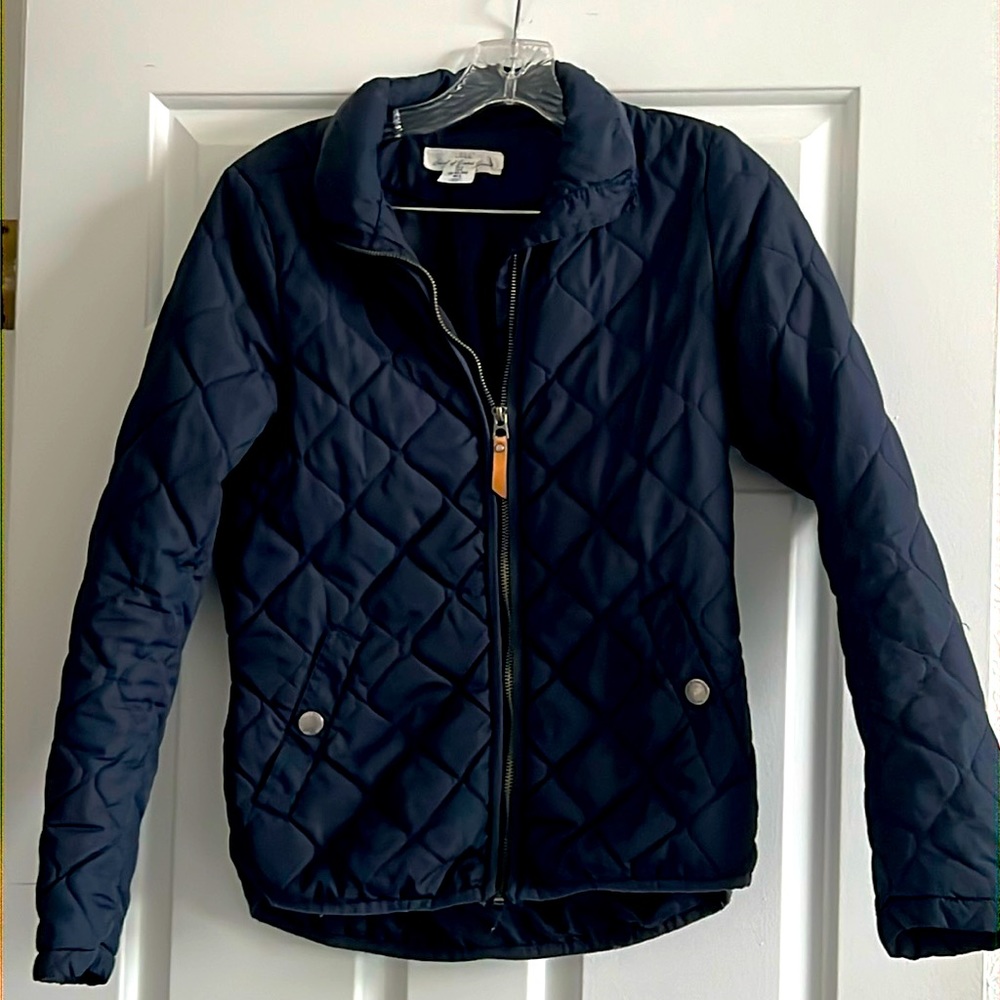 Quilted Navy Jacket size 6, worn once, perfect condition